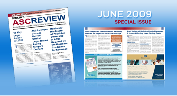 Becker's ASC Review - Current Special Issue - June 2009