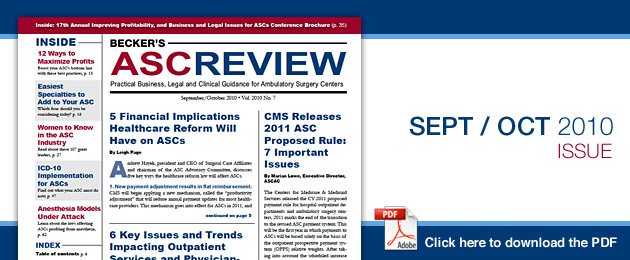 Becker's ASC Review - Current Issue