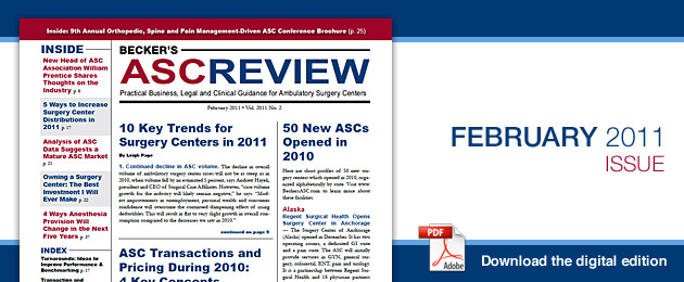 Becker's ASC Review - Current Issue