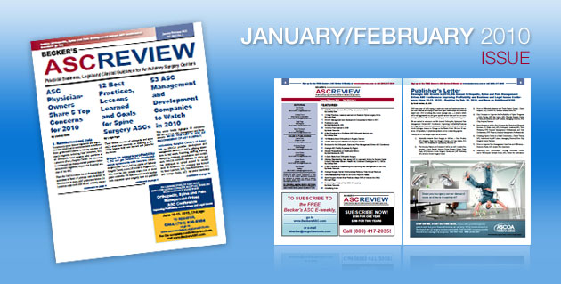Becker's ASC Review - Current Issue - November 2009