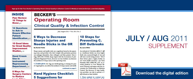 Becker's Operating Room Clinical Quality & Infection Control - Current Issue